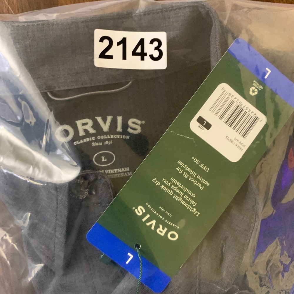Orvis Mens Short Sleeve Tech Shirt Grey Stone UPF 30+ Quick Dry Large 1183723 - Picture 10 of 10